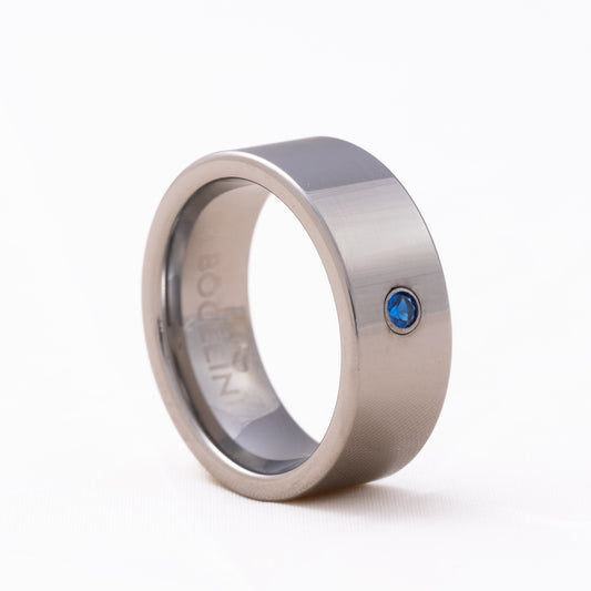 ANILLO TUNGSTENO. SILEX BLUE