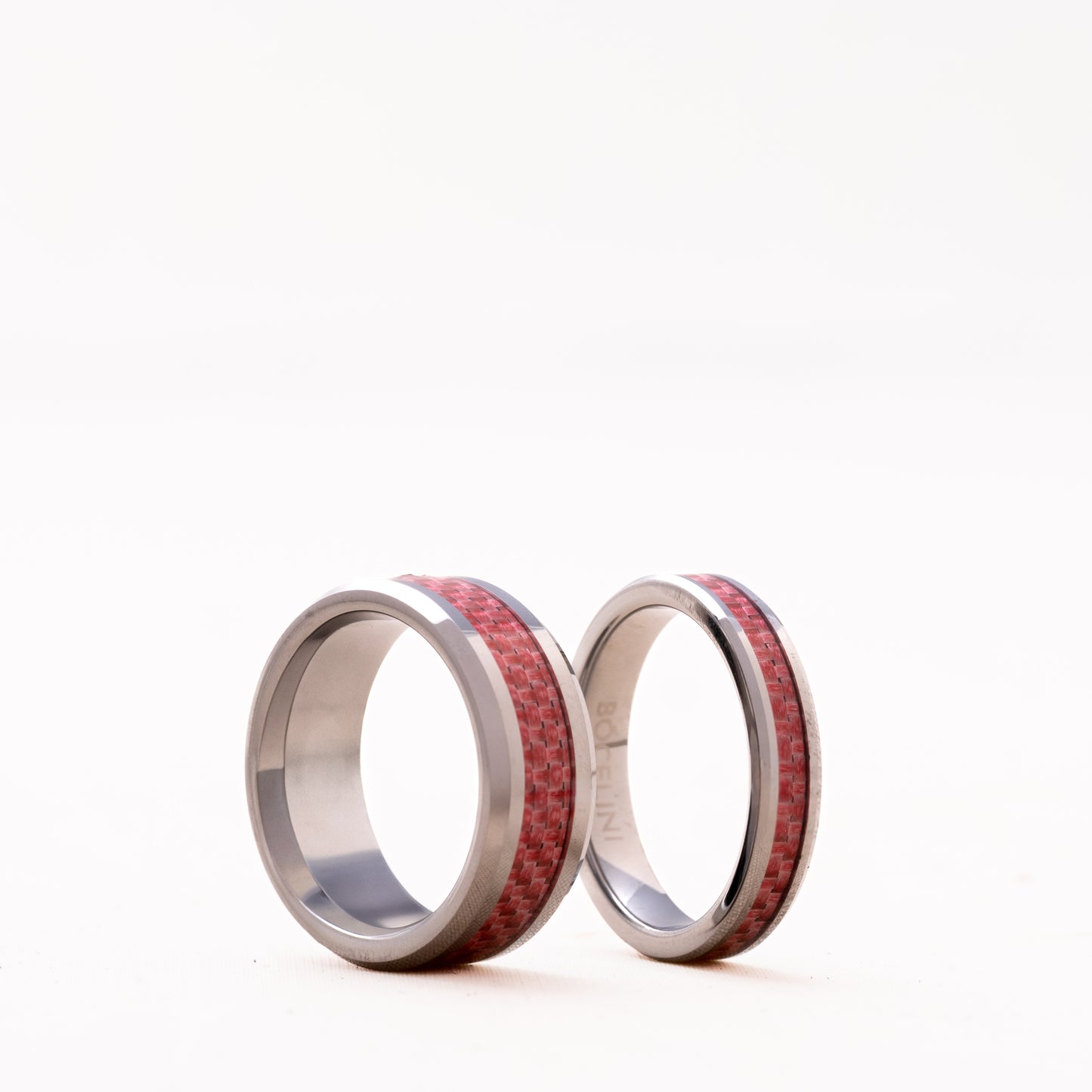ANILLO TUNGSTENO Y FIBRA. RED LINE