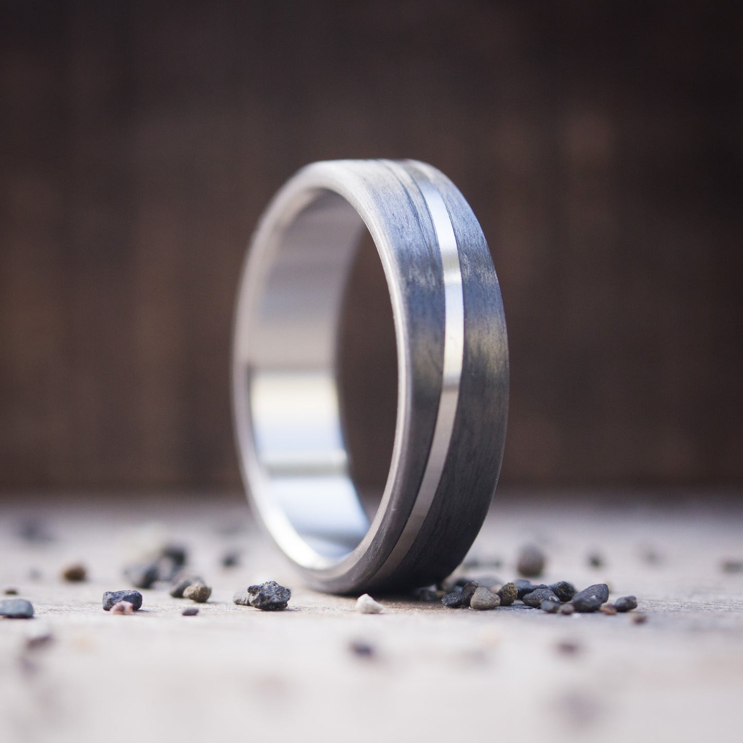 ANILLO DIAGONAL FIBRA DE CARBONO Y TITANIO