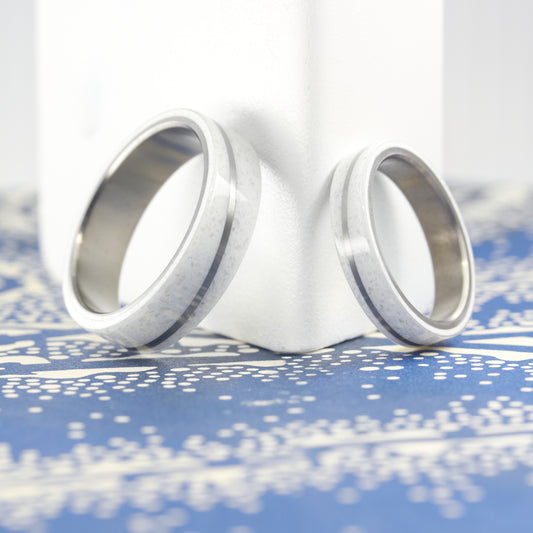 SET DIAGONAL CARRARA Y TITANIO