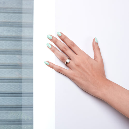 ANILLO DIAMANTE TITANIO Y CARRARA