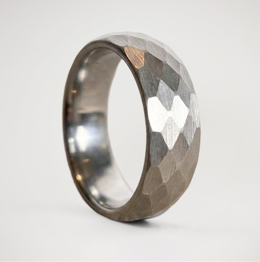 ANILLO TUNSGTENO. ALPHA GRIS