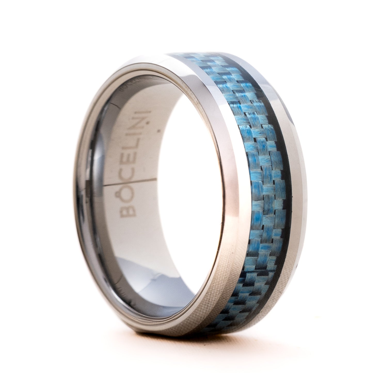 ANILLO TUNGSTENO Y FIBRA. AZUR RAY