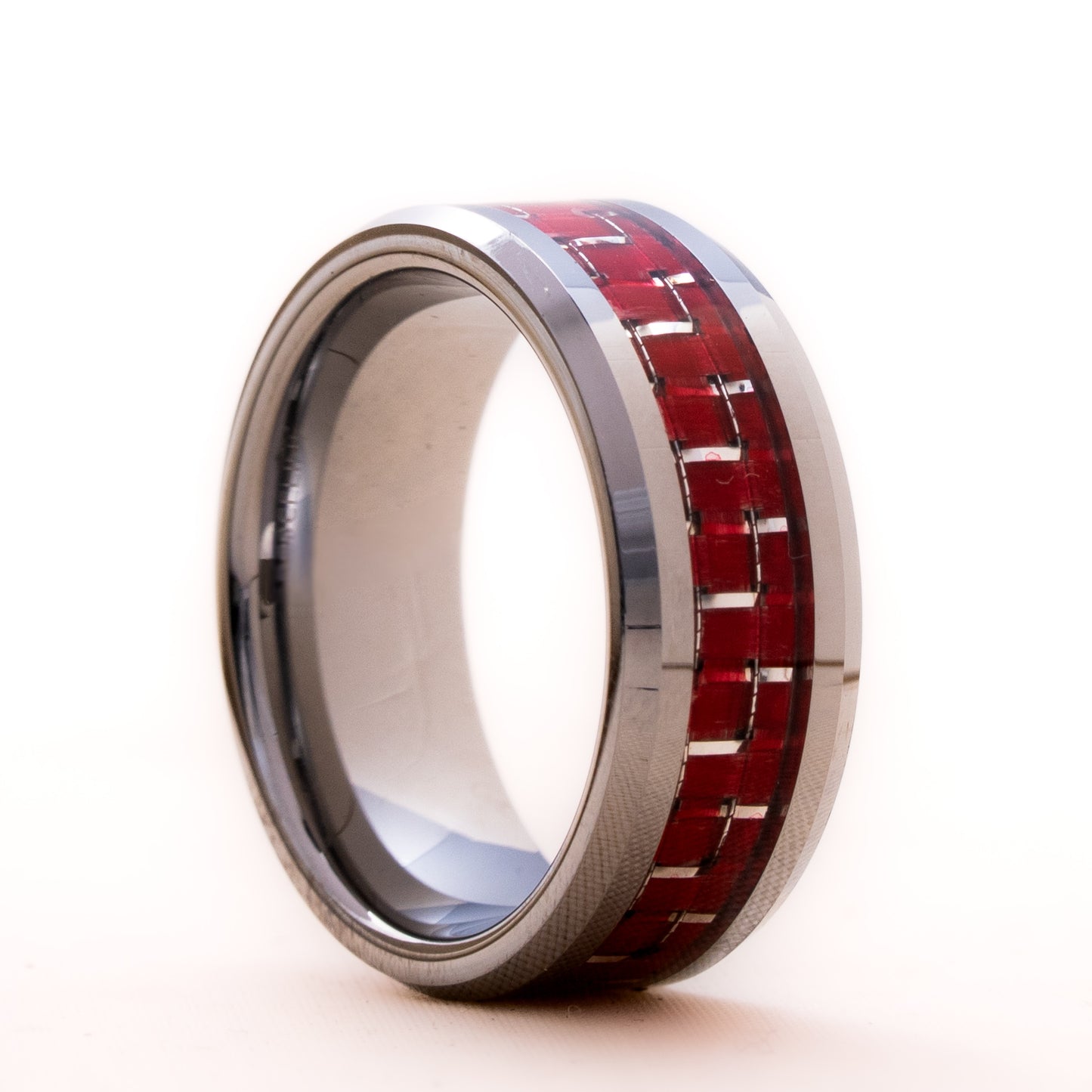 ANILLO TUNGSTENO Y FIBRA. RUBRUM